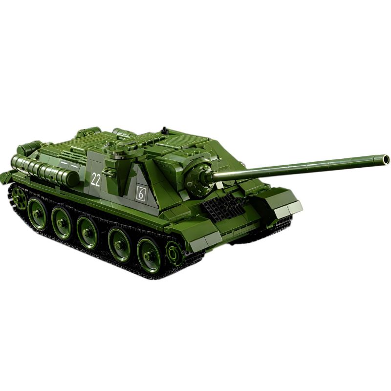 PanlosBrick 632022 Panlos Brick 632022 non Lego PHÁO CHỐNG TĂNG SU-100 bộ đồ chơi xếp lắp ráp ghép mô hình Military Army Quân Sự Bộ Đội 1701 khối