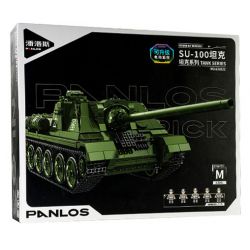 PanlosBrick 632022 Panlos Brick 632022 PHÁO CHỐNG TĂNG SU-100 bộ đồ chơi xếp lắp ráp ghép mô hình Military Army Quân Sự Bộ Đội 1701 khối