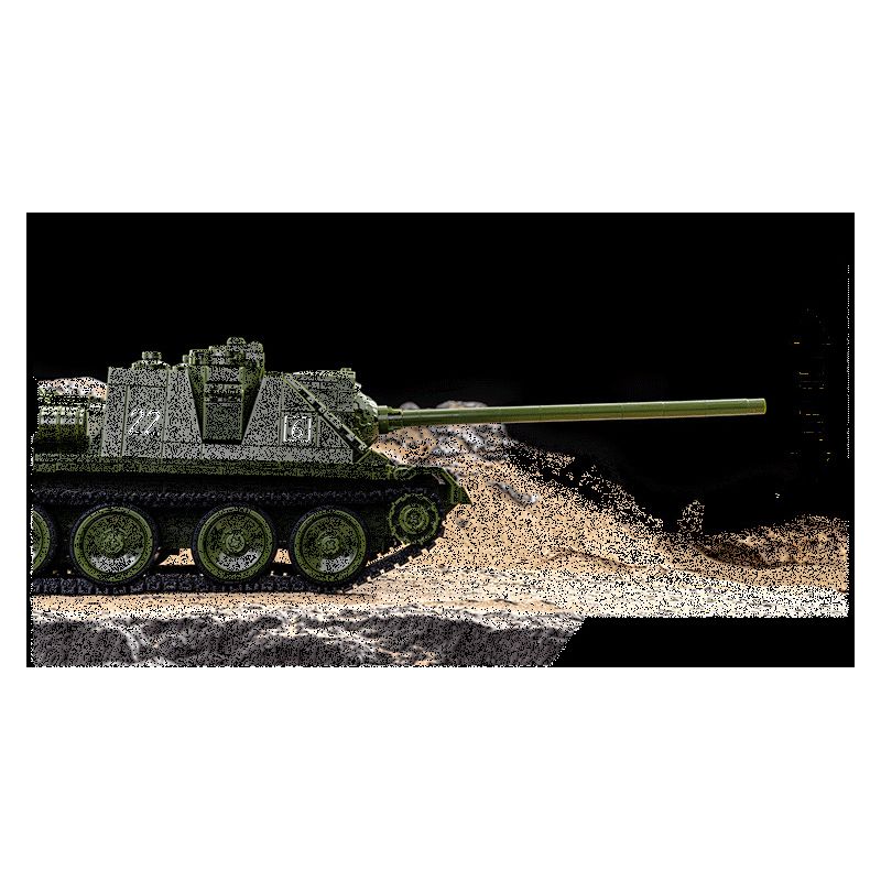 PanlosBrick 632022 Panlos Brick 632022 PHÁO CHỐNG TĂNG SU-100 bộ đồ chơi xếp lắp ráp ghép mô hình Military Army Quân Sự Bộ Đội 1701 khối