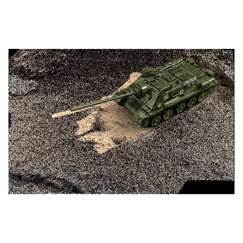 PanlosBrick 632022 Panlos Brick 632022 PHÁO CHỐNG TĂNG SU-100 bộ đồ chơi xếp lắp ráp ghép mô hình Military Army Quân Sự Bộ Đội 1701 khối