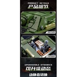 PanlosBrick 632022 Panlos Brick 632022 PHÁO CHỐNG TĂNG SU-100 bộ đồ chơi xếp lắp ráp ghép mô hình Military Army Quân Sự Bộ Đội 1701 khối