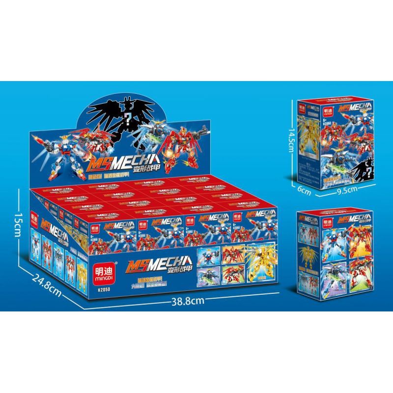 MINGDI LEIBAO K2050 2050 HỘP MÙ GIÁP BIẾN HÌNH bộ đồ chơi xếp lắp ráp ghép mô hình