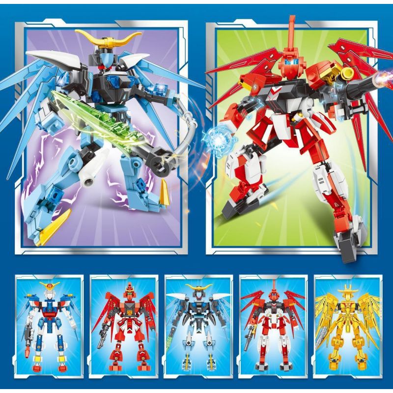 MINGDI LEIBAO K2050 2050 HỘP MÙ GIÁP BIẾN HÌNH bộ đồ chơi xếp lắp ráp ghép mô hình