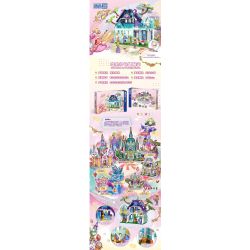 ZHEGAO 921015 BÍ MẬT ĐÁ QUÝ NGÔI NHÀ MA THUẬT bộ đồ chơi xếp lắp ráp ghép mô hình Girl Con Gái 412 khối