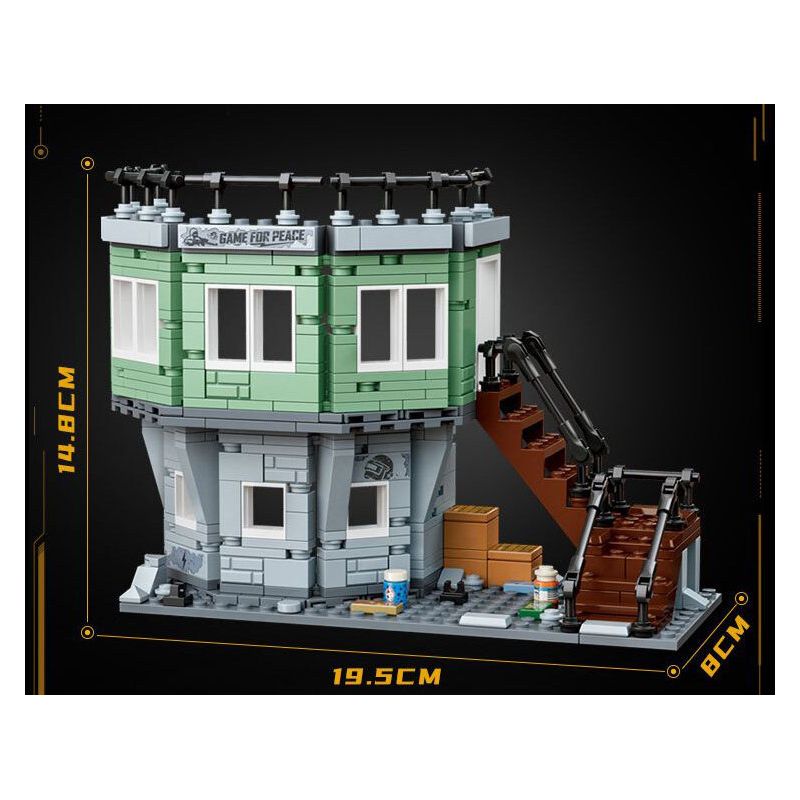 GUDI 20505 TINH HOA HÒA BÌNH THÁP SÚNG bộ đồ chơi xếp lắp ráp ghép mô hình Movie & Game GAME FOR PEACE Phim Và Trò Chơi 442 khối