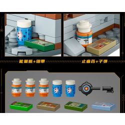 GUDI 20506 TINH HOA HÒA BÌNH TRẠM XĂNG bộ đồ chơi xếp lắp ráp ghép mô hình Movie & Game GAME FOR PEACE Phim Và Trò Chơi 423 khối