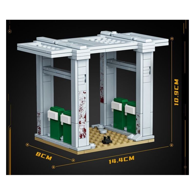 GUDI 20506 TINH HOA HÒA BÌNH TRẠM XĂNG bộ đồ chơi xếp lắp ráp ghép mô hình Movie & Game GAME FOR PEACE Phim Và Trò Chơi 423 khối