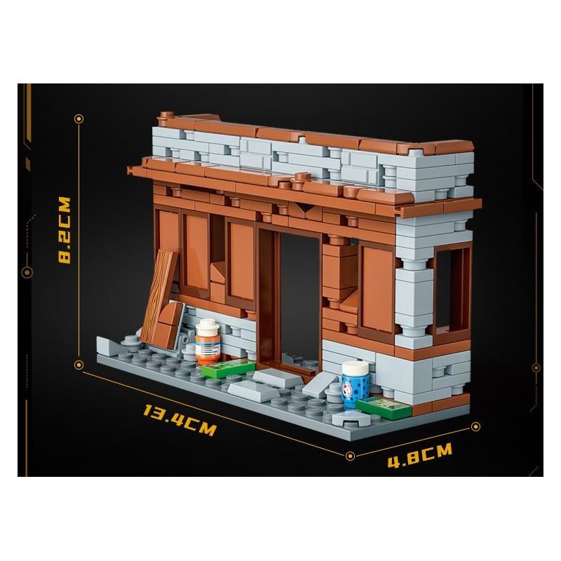 GUDI 20506 TINH HOA HÒA BÌNH TRẠM XĂNG bộ đồ chơi xếp lắp ráp ghép mô hình Movie & Game GAME FOR PEACE Phim Và Trò Chơi 423 khối