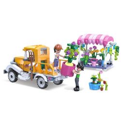 JIESTAR 59238 MINH HỌA CUỘC SỐNG ĐÔ THỊ CỬA HÀNG HOA bộ đồ chơi xếp lắp ráp ghép mô hình Girl DREAM TOWN Con Gái 267 khối