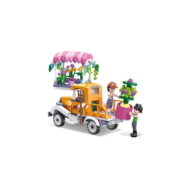 JIESTAR 59238 MINH HỌA CUỘC SỐNG ĐÔ THỊ CỬA HÀNG HOA bộ đồ chơi xếp lắp ráp ghép mô hình Girl DREAM TOWN Con Gái 267 khối