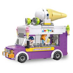 JIESTAR 59239 HƯỚNG DẪN MINH HỌA CUỘC SỐNG ĐÔ THỊ XE BÁN KEM bộ đồ chơi xếp lắp ráp ghép mô hình Girl ICE CREAM VAN Con Gái 279 khối