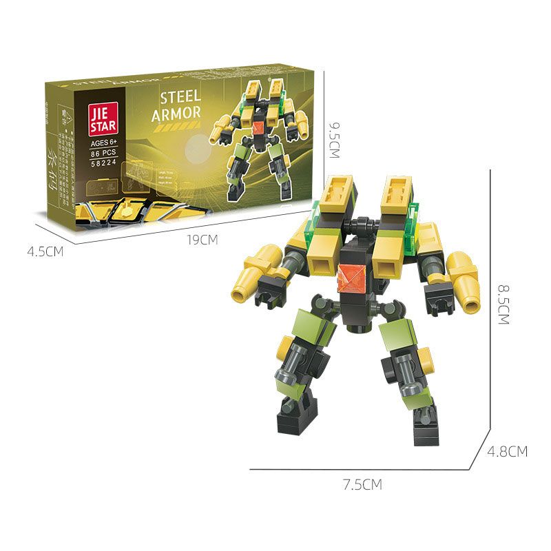 JIESTAR 58224 CHIẾN TRANH SAO GIÁP SARGON bộ đồ chơi xếp lắp ráp ghép mô hình STEEL ARMOR 86 khối