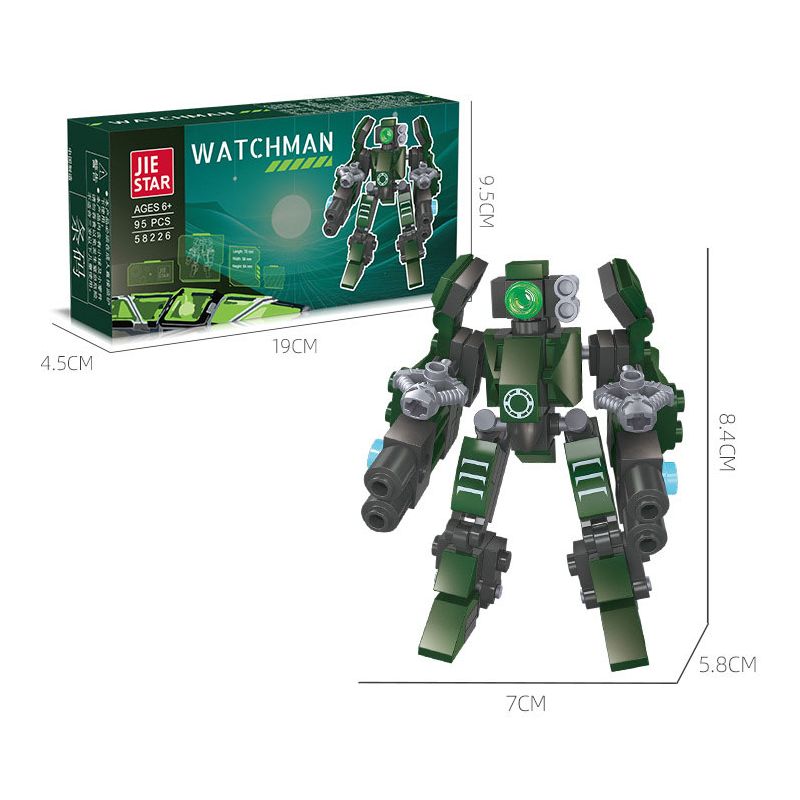 JIESTAR 58226 CẢNH BÁO SAO CỖ MÁY OVERWATCH bộ đồ chơi xếp lắp ráp ghép mô hình WATCHMAN 95 khối