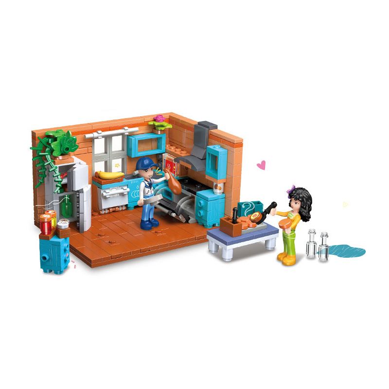 JIESTAR 59248 NHÀ CỦA TÔI BẾP bộ đồ chơi xếp lắp ráp ghép mô hình Girl KITCHEN Con Gái 387 khối