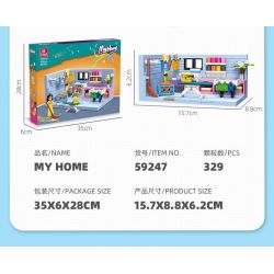 JIESTAR 59248 NHÀ CỦA TÔI BẾP bộ đồ chơi xếp lắp ráp ghép mô hình Girl KITCHEN Con Gái 387 khối