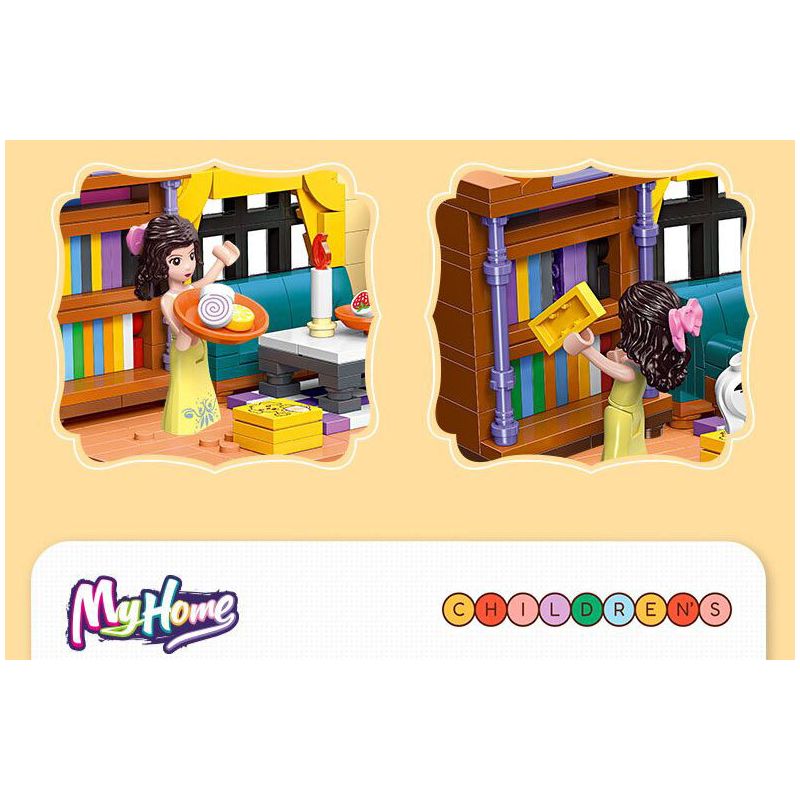 JIESTAR 59249 NHÀ CỦA TÔI PHÒNG NGỦ bộ đồ chơi xếp lắp ráp ghép mô hình Girl BEDROOM Con Gái 402 khối