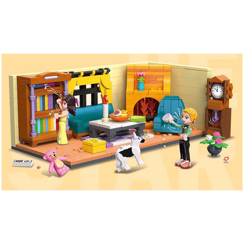 JIESTAR 59249 NHÀ CỦA TÔI PHÒNG NGỦ bộ đồ chơi xếp lắp ráp ghép mô hình Girl BEDROOM Con Gái 402 khối