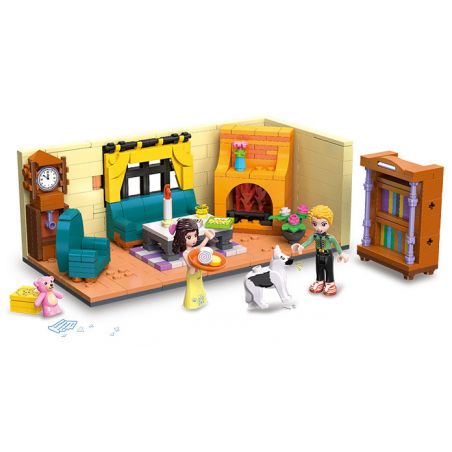 JIESTAR 59250 NHÀ CỦA TÔI PHÒNG KHÁCH bộ đồ chơi xếp lắp ráp ghép mô hình Girl LIVING ROOM Con Gái 451 khối