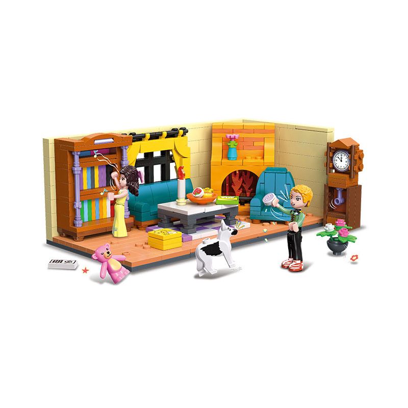 JIESTAR 59250 NHÀ CỦA TÔI PHÒNG KHÁCH bộ đồ chơi xếp lắp ráp ghép mô hình Girl LIVING ROOM Con Gái 451 khối
