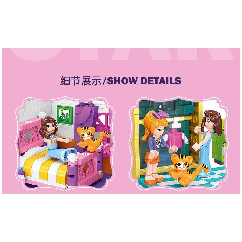 JIESTAR 59250 NHÀ CỦA TÔI PHÒNG KHÁCH bộ đồ chơi xếp lắp ráp ghép mô hình Girl LIVING ROOM Con Gái 451 khối