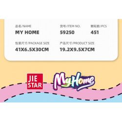 JIESTAR 59250 NHÀ CỦA TÔI PHÒNG KHÁCH bộ đồ chơi xếp lắp ráp ghép mô hình Girl LIVING ROOM Con Gái 451 khối