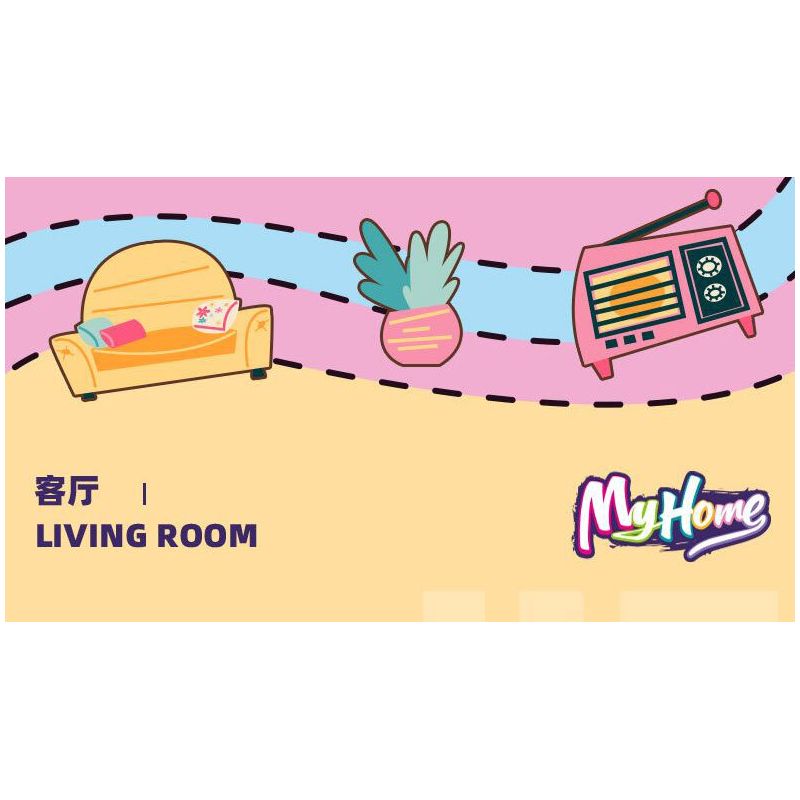 JIESTAR 59250 NHÀ CỦA TÔI PHÒNG KHÁCH bộ đồ chơi xếp lắp ráp ghép mô hình Girl LIVING ROOM Con Gái 451 khối