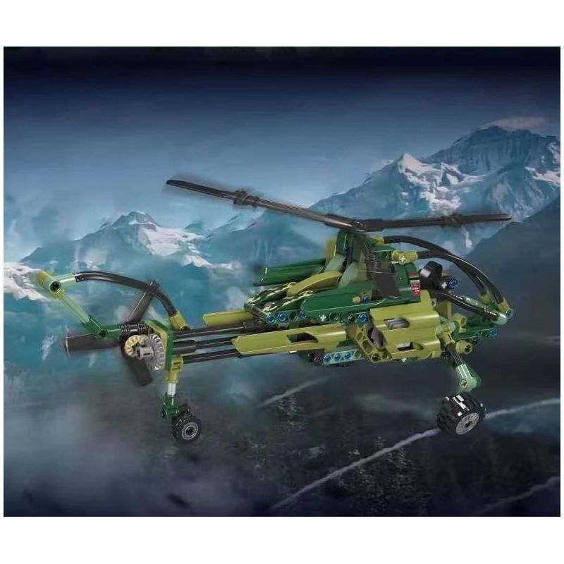 MouldKing 24052 Mould King 24052 TRỰC THĂNG THĂM DÒ bộ đồ chơi xếp lắp ráp ghép mô hình Technic EXPLORATION HELICOPTER Kỹ Thuật Công Nghệ Cao Mô Hình Phương Tiện 284 khối