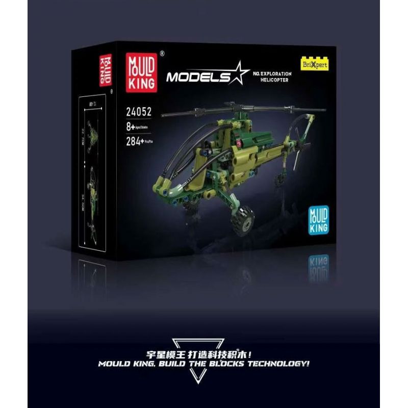 MouldKing 24052 Mould King 24052 TRỰC THĂNG THĂM DÒ bộ đồ chơi xếp lắp ráp ghép mô hình Technic EXPLORATION HELICOPTER Kỹ Thuật Công Nghệ Cao Mô Hình Phương Tiện 284 khối