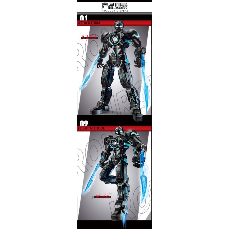 LY 76102 NGƯỜI SẮT MK4 bộ đồ chơi xếp lắp ráp ghép mô hình Super Heroes Siêu Nhân Anh Hùng 1505 khối