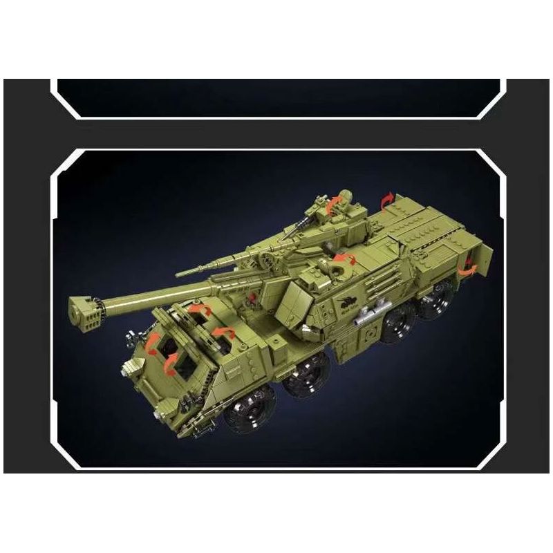 JMBRICKLAYER 61520 MouldKing 20031 Mould King 20031 PHÁO TỰ HÀNH DANA bộ đồ chơi xếp lắp ráp ghép mô hình Military Army DANA SELF-PROPELLED HOWITZER Quân Sự Bộ Đội 1923 khối