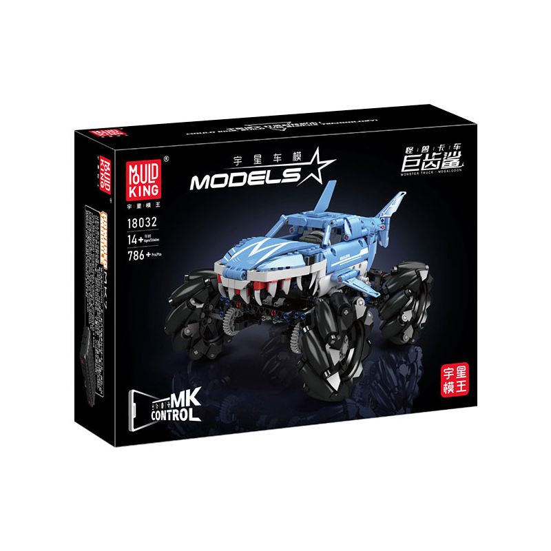 MouldKing 18032 Mould King 18032 XE TẢI QUÁI VẬT BÁNH MEGALODON bộ đồ chơi xếp lắp ráp ghép mô hình Military Army MONSTER TRUCK MEGALODON Quân Sự Bộ Đội 786 khối