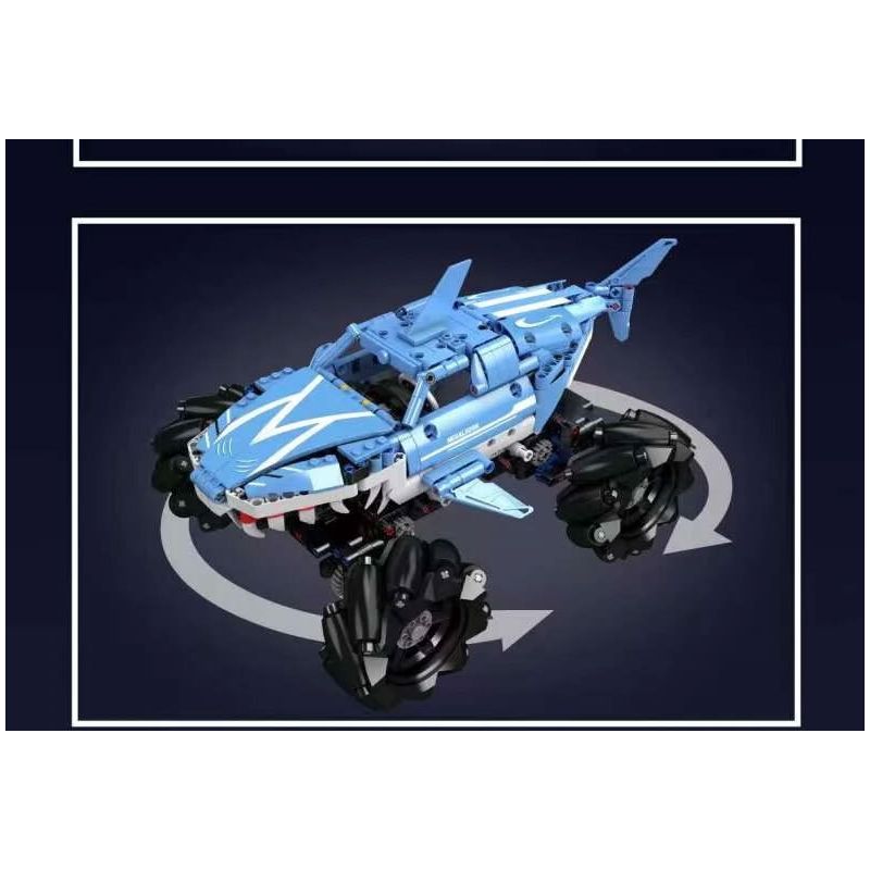 MouldKing 18032 Mould King 18032 XE TẢI QUÁI VẬT BÁNH MEGALODON bộ đồ chơi xếp lắp ráp ghép mô hình Military Army MONSTER TRUCK MEGALODON Quân Sự Bộ Đội 786 khối