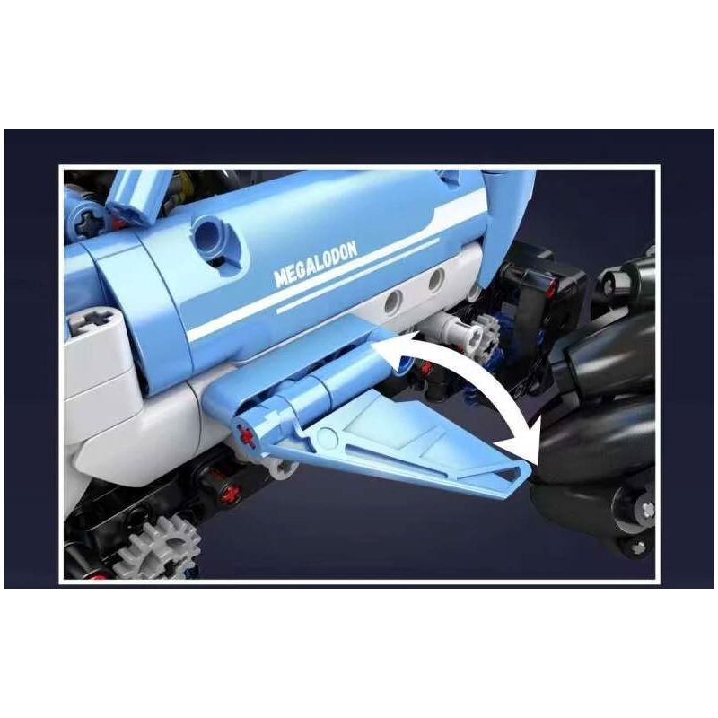 MouldKing 18032 Mould King 18032 XE TẢI QUÁI VẬT BÁNH MEGALODON bộ đồ chơi xếp lắp ráp ghép mô hình Military Army MONSTER TRUCK MEGALODON Quân Sự Bộ Đội 786 khối