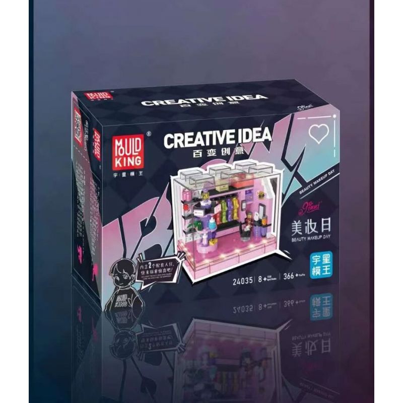 MouldKing 24035 Mould King 24035 NGÀY LÀM ĐẸP bộ đồ chơi xếp lắp ráp ghép mô hình BEAUTY MAKEUP DAY 366 khối
