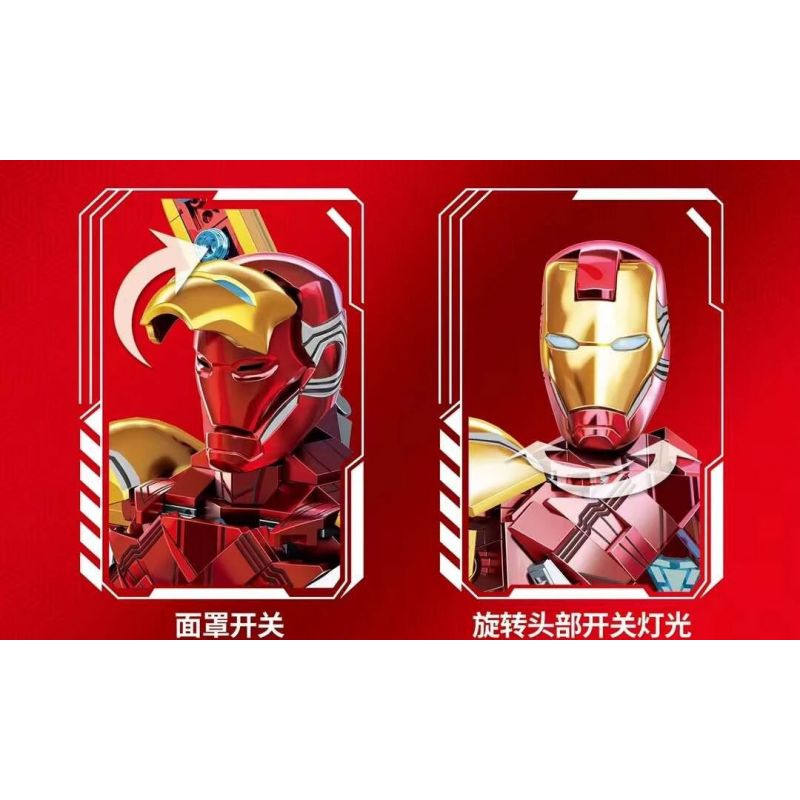 ACCUMULATED CORE 81001 DẤU ẤN QUÂN ĐOÀN SẮT bộ đồ chơi xếp lắp ráp ghép mô hình Super Heroes Siêu Nhân Anh Hùng 1026 khối