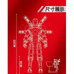 ACCUMULATED CORE 81001 DẤU ẤN QUÂN ĐOÀN SẮT bộ đồ chơi xếp lắp ráp ghép mô hình Super Heroes Siêu Nhân Anh Hùng 1026 khối