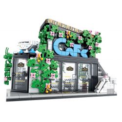 GAOMISI T2070 2070 NHÀ HOA CÀ PHÊ bộ đồ chơi xếp lắp ráp ghép mô hình COFFEE HOUSE 564 khối