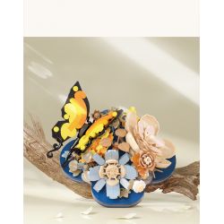 WEILE CREATION 2161 HOA KHÔNG NGỦ SƯƠNG LẠNH BƯỚM bộ đồ chơi xếp lắp ráp ghép mô hình Creator Sáng Tạo 398 khối