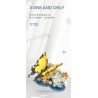 WEILE CREATION 2161 HOA KHÔNG NGỦ SƯƠNG LẠNH BƯỚM bộ đồ chơi xếp lắp ráp ghép mô hình Creator Sáng Tạo 398 khối