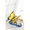 WEILE CREATION 2161 HOA KHÔNG NGỦ SƯƠNG LẠNH BƯỚM bộ đồ chơi xếp lắp ráp ghép mô hình Creator Sáng Tạo 398 khối