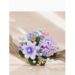 WEILE CREATION 2162 TIẾNG HOA KHÔNG NGỦ LÁ NHỰA RUỒI GÃY bộ đồ chơi xếp lắp ráp ghép mô hình Creator Sáng Tạo 376 khối