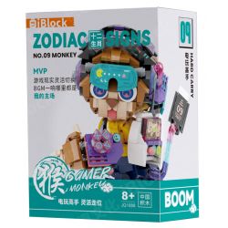 IBLOCK IB1001-9 1001-9 VẬN ĐỘNG VIÊN THỂ THAO ĐIỆN TỬ SHENHOU bộ đồ chơi xếp lắp ráp ghép mô hình ZODIAC SIGNS MVP MONKEY