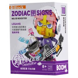 IBLOCK IB1001-10 1001-10 CA SĨ NHẠC ROCK GÀ ĐƠN NHẤT bộ đồ chơi xếp lắp ráp ghép mô hình ZODIAC SIGNS LEGANG ROOSTER