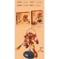 KAIDO KD99028 99028 TRUYỀN THUYẾT SHAN HAI JING ZHU RONG THẦN LỬA VÀ BẢO VỆ THẾ GIỚI CHONGLI bộ đồ chơi xếp lắp ráp ghép mô hình