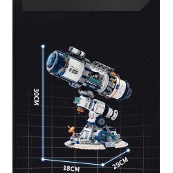 JMBRICKLAYER 70009 WEKKI 506504 BẢO TÀNG KHOA HỌC VÀ CÔNG NGHỆ DỰ ÁN THÁM HIỂM NGÔI SAO KÍNH VIỄN VỌNG TƯƠNG LAI bộ đồ chơi xếp lắp ráp ghép mô hình STAREXPLORE PROGRAM 995 khối
