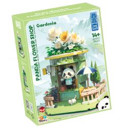 ZHEGAO 663012-1 CỬA HÀNG HOA GẤU TRÚC GARDENIA bộ đồ chơi xếp lắp ráp ghép mô hình PANDA FLOWER SHOP GARDENLA 490 khối
