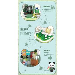 ZHEGAO 663012-1 CỬA HÀNG HOA GẤU TRÚC GARDENIA bộ đồ chơi xếp lắp ráp ghép mô hình PANDA FLOWER SHOP GARDENLA 490 khối