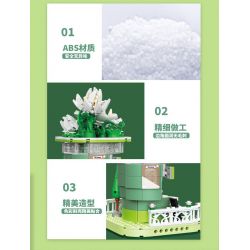 ZHEGAO 663012-1 CỬA HÀNG HOA GẤU TRÚC GARDENIA bộ đồ chơi xếp lắp ráp ghép mô hình PANDA FLOWER SHOP GARDENLA 490 khối