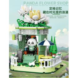ZHEGAO 663012-1 CỬA HÀNG HOA GẤU TRÚC GARDENIA bộ đồ chơi xếp lắp ráp ghép mô hình PANDA FLOWER SHOP GARDENLA 490 khối