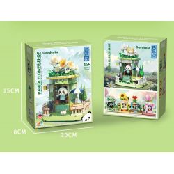 ZHEGAO 663012-1 CỬA HÀNG HOA GẤU TRÚC GARDENIA bộ đồ chơi xếp lắp ráp ghép mô hình PANDA FLOWER SHOP GARDENLA 490 khối
